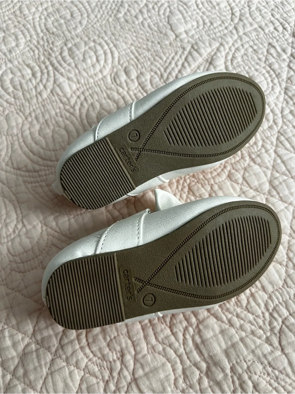 Carter's White Girls Bow Mary Jane Dress Shoes